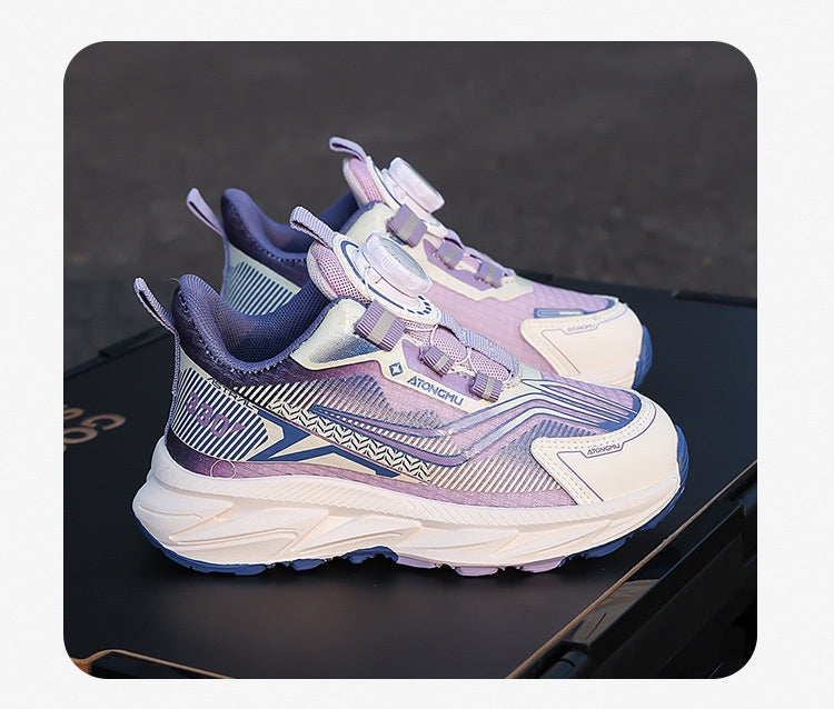 Kids Lightweight Dial Sneakers – Breathable Sport Shoes