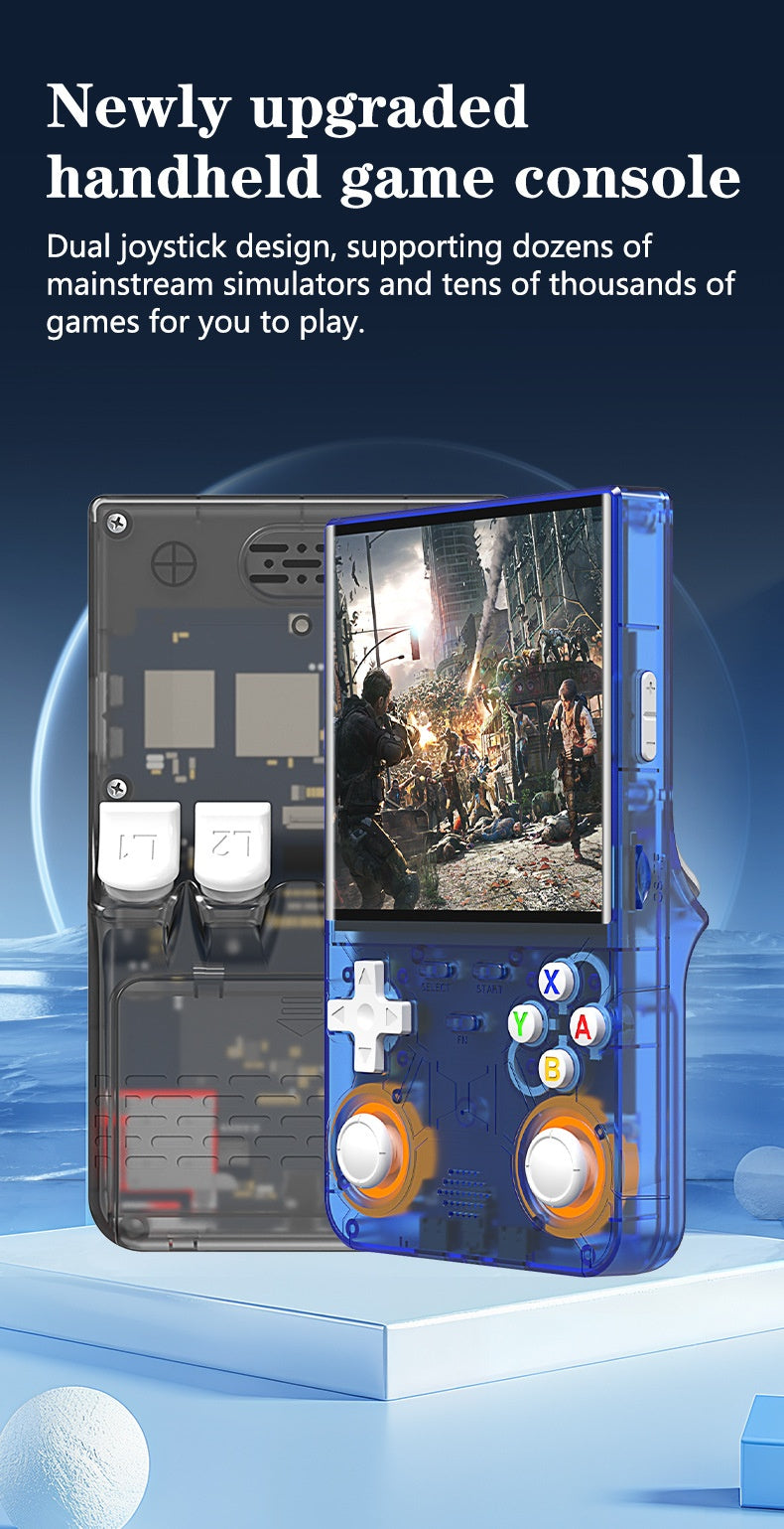 4-Inch Retro Handheld Game Console with WiFi, 720×720 IPS Screen, RK3326 Chip, Dual Joysticks & 3000mAh Battery