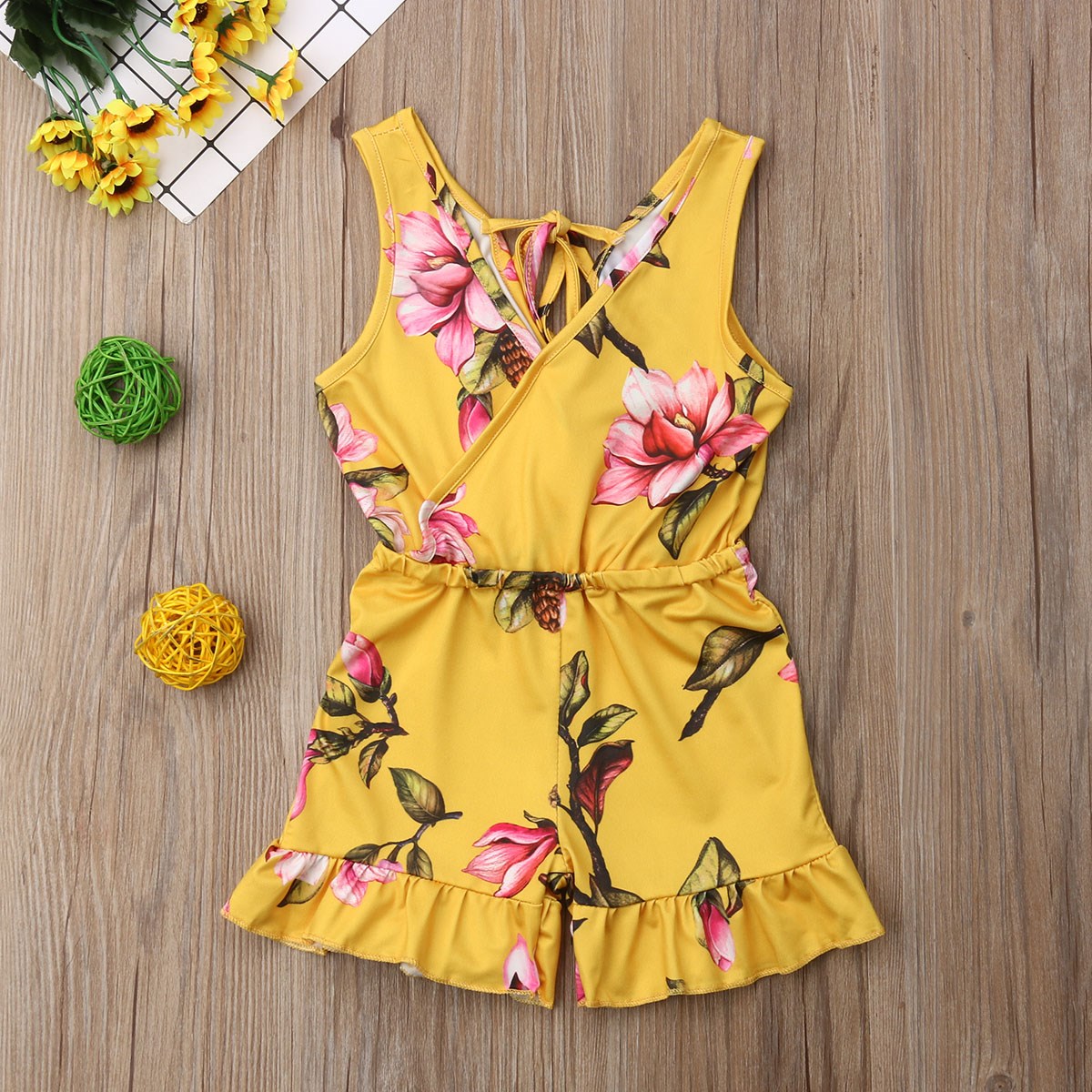 Girls fashionable summer Floral Outfit for toddlers