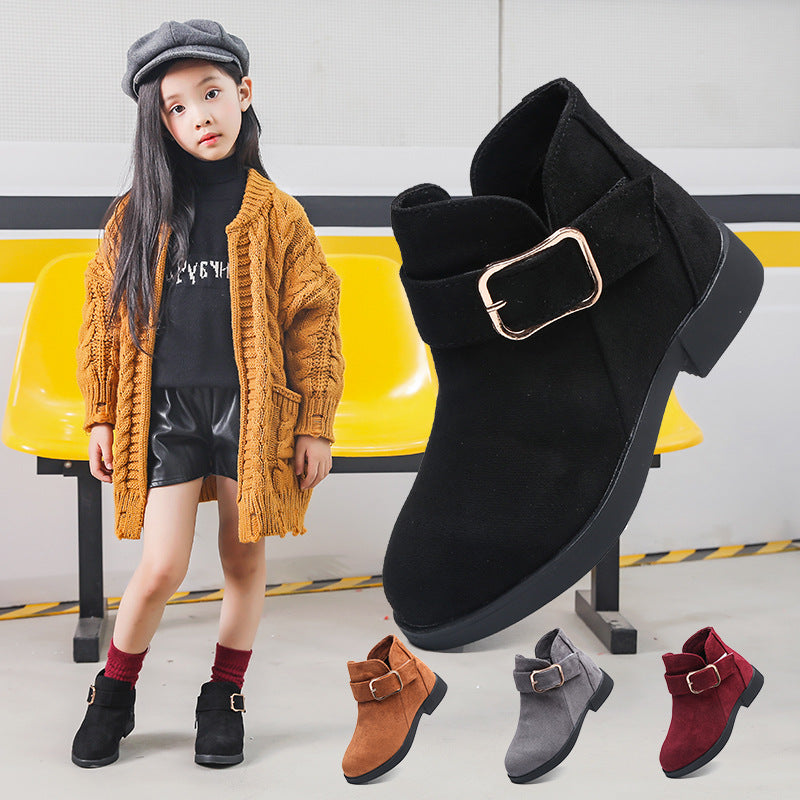 Kids Elegant suede leather boots