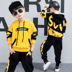 Boys Hooded Sportswear Set – 2-Piece for Toddlers