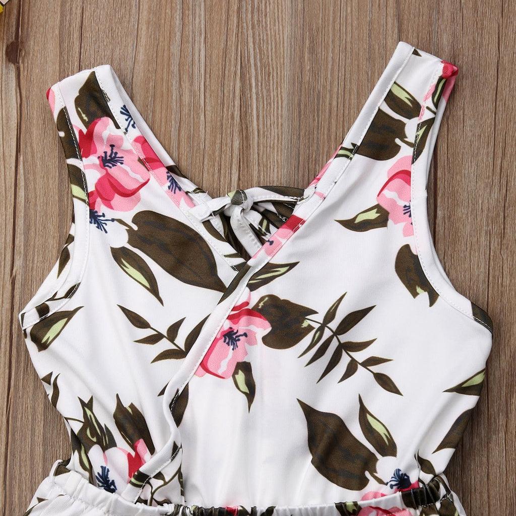 Girls fashionable summer Floral Outfit for toddlers