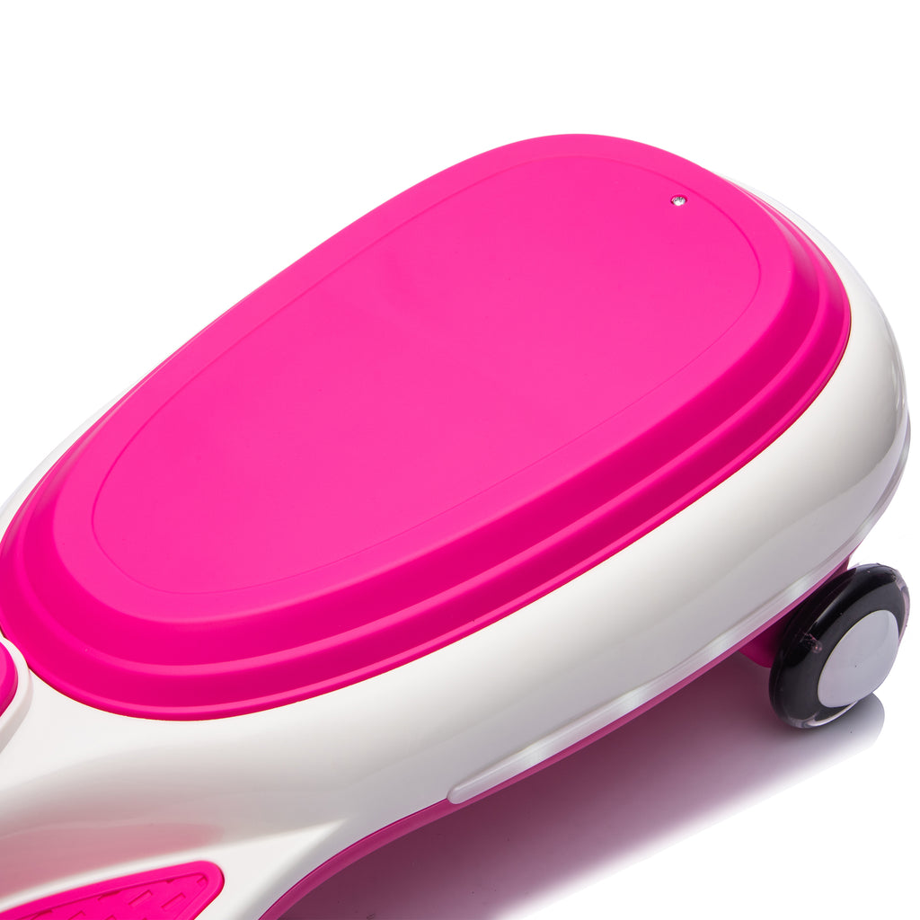 12V Electric Wiggle Car for Kids – 2-in-1 Ride-On with LED Wheels, Bluetooth & Lights