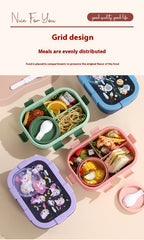 Kids’ Microwaveable Compartment Lunch Box – Cute Leak-Resistant Bento Container