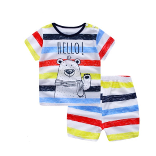 Toddlers Cartoon Summer T-Shirt & Shorts Set