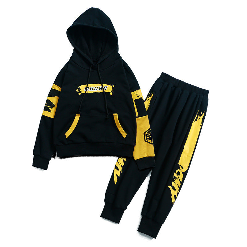 Boys Hooded Sportswear Set – 2-Piece for Toddlers