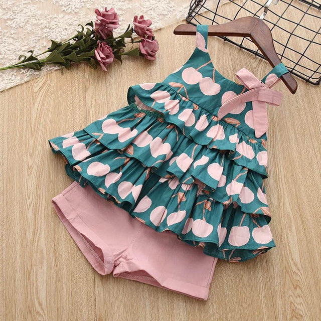 Girls T-Shirt & Shorts Set – Summer Wear for toddlers