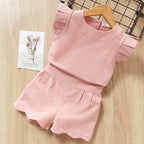 Girls T-Shirt & Shorts Set – Summer Wear for toddlers