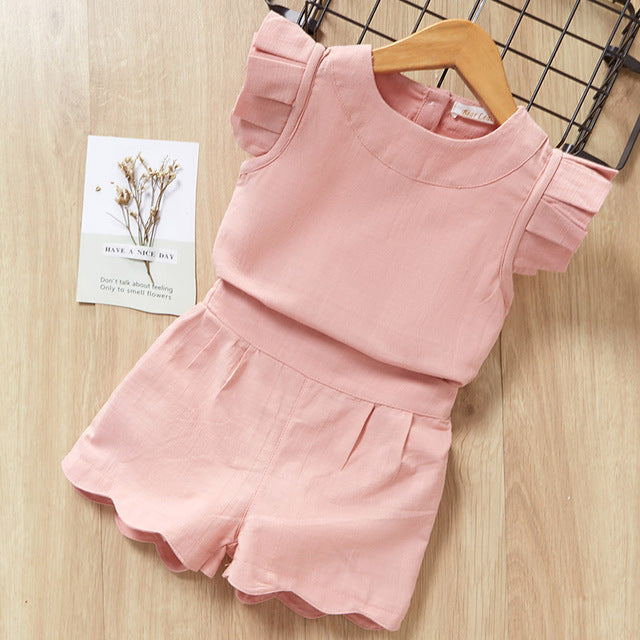 Girls T-Shirt & Shorts Set – Summer Wear for toddlers