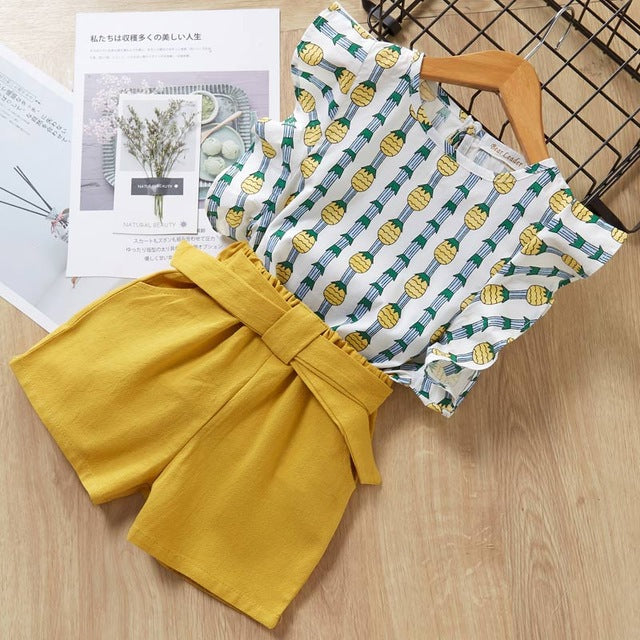 Girls T-Shirt & Shorts Set – Summer Wear for toddlers