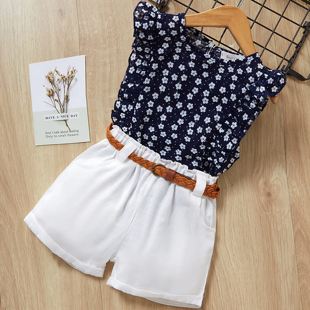 Girls T-Shirt & Shorts Set – Summer Wear for toddlers
