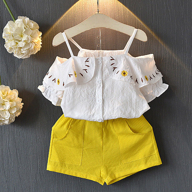 Girls T-Shirt & Shorts Set – Summer Wear for toddlers