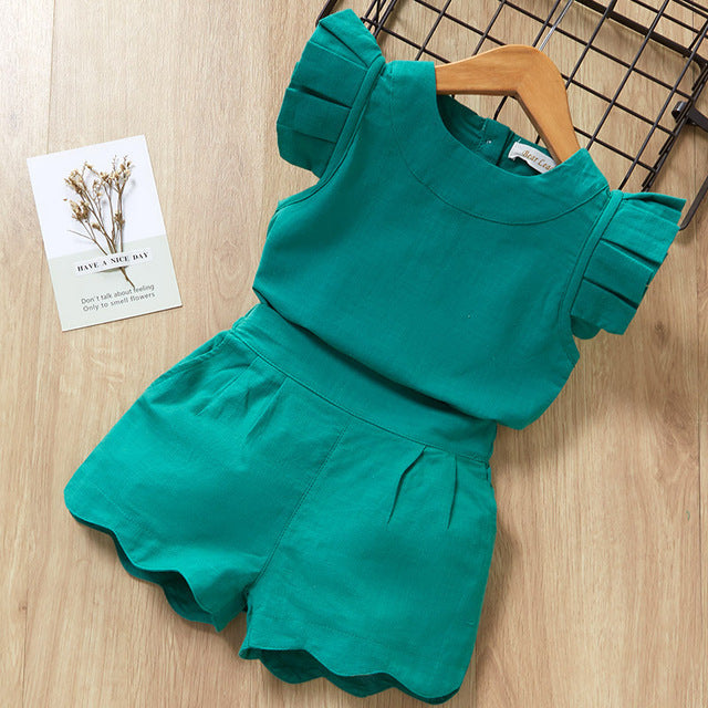Girls T-Shirt & Shorts Set – Summer Wear for toddlers