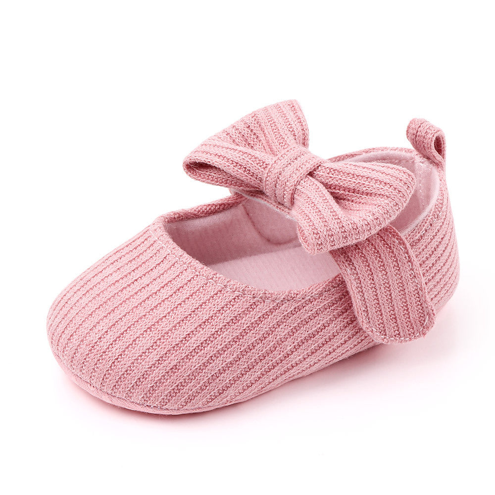 Bowknot Woolen Knit Shoes for infants