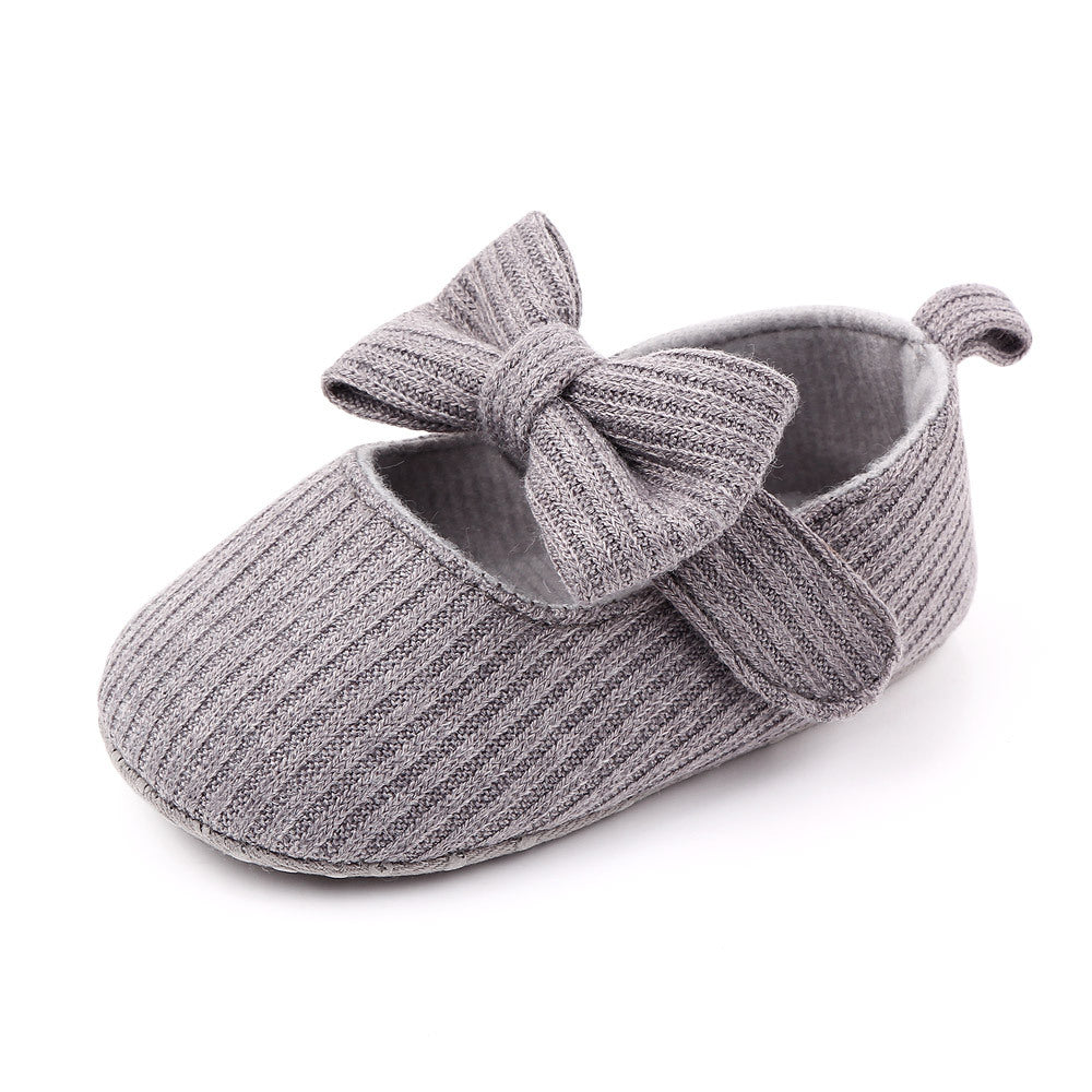Bowknot Woolen Knit Shoes for infants