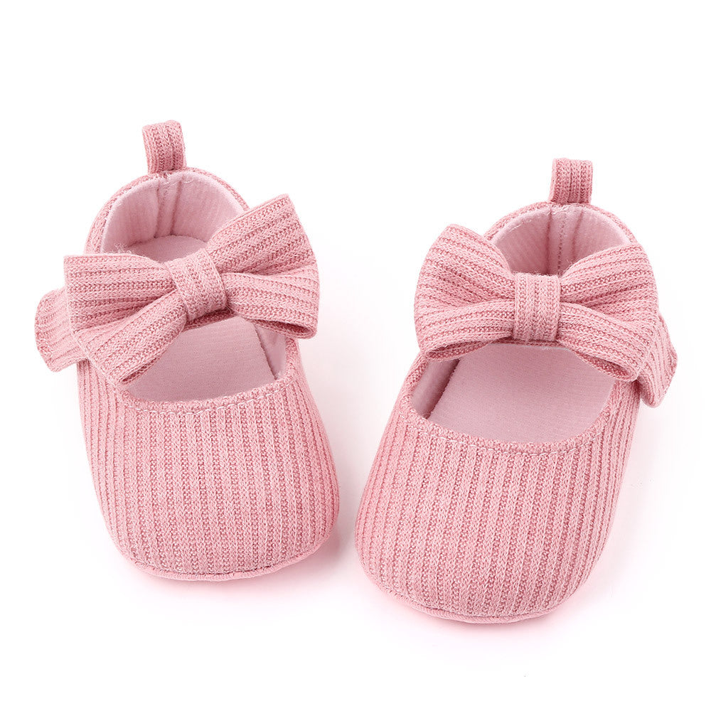 Bowknot Woolen Knit Shoes for infants