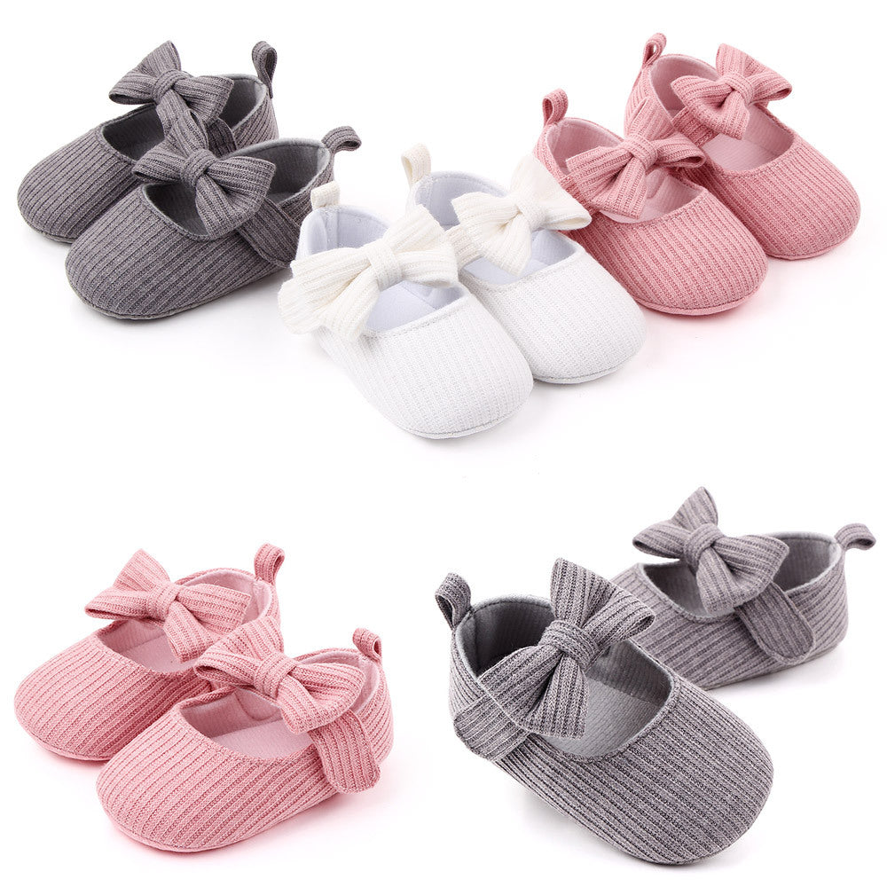Bowknot Woolen Knit Shoes for infants
