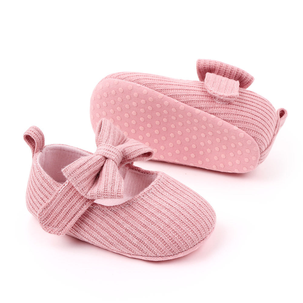 Bowknot Woolen Knit Shoes for infants