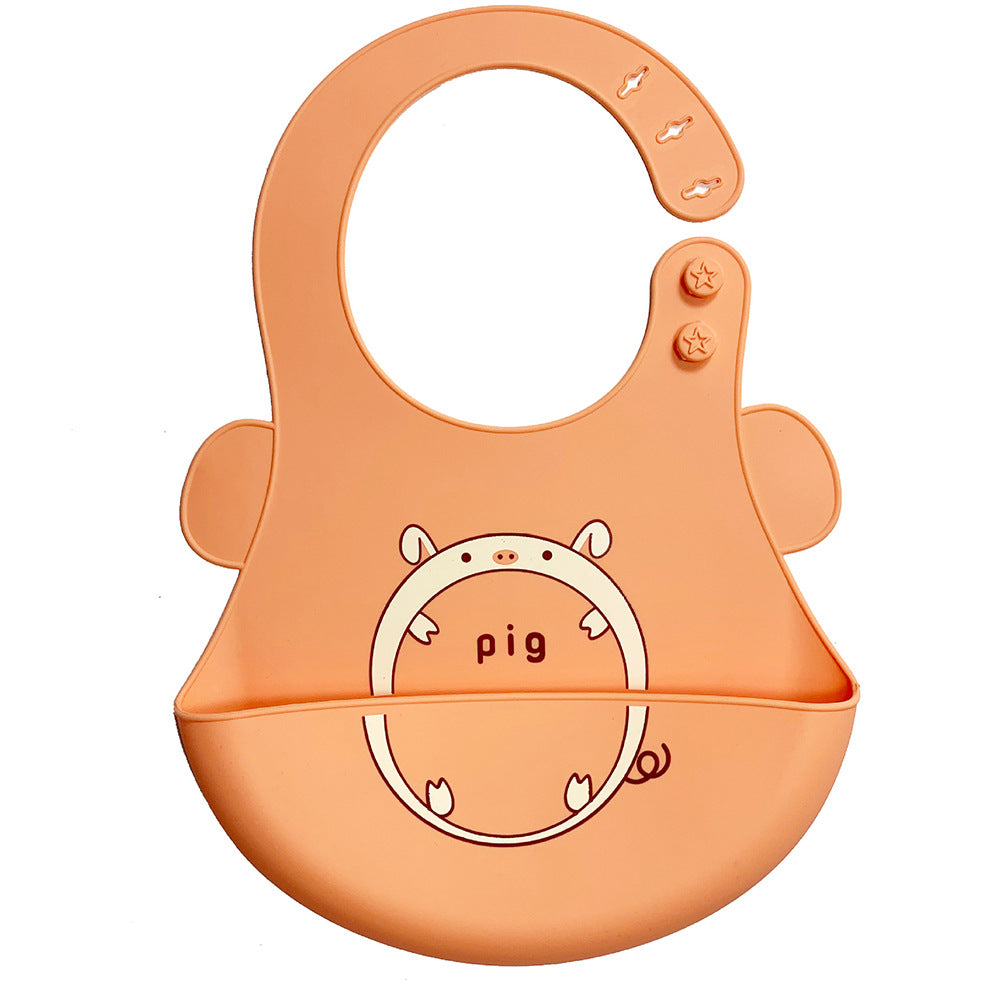Silicone baby feeding bib