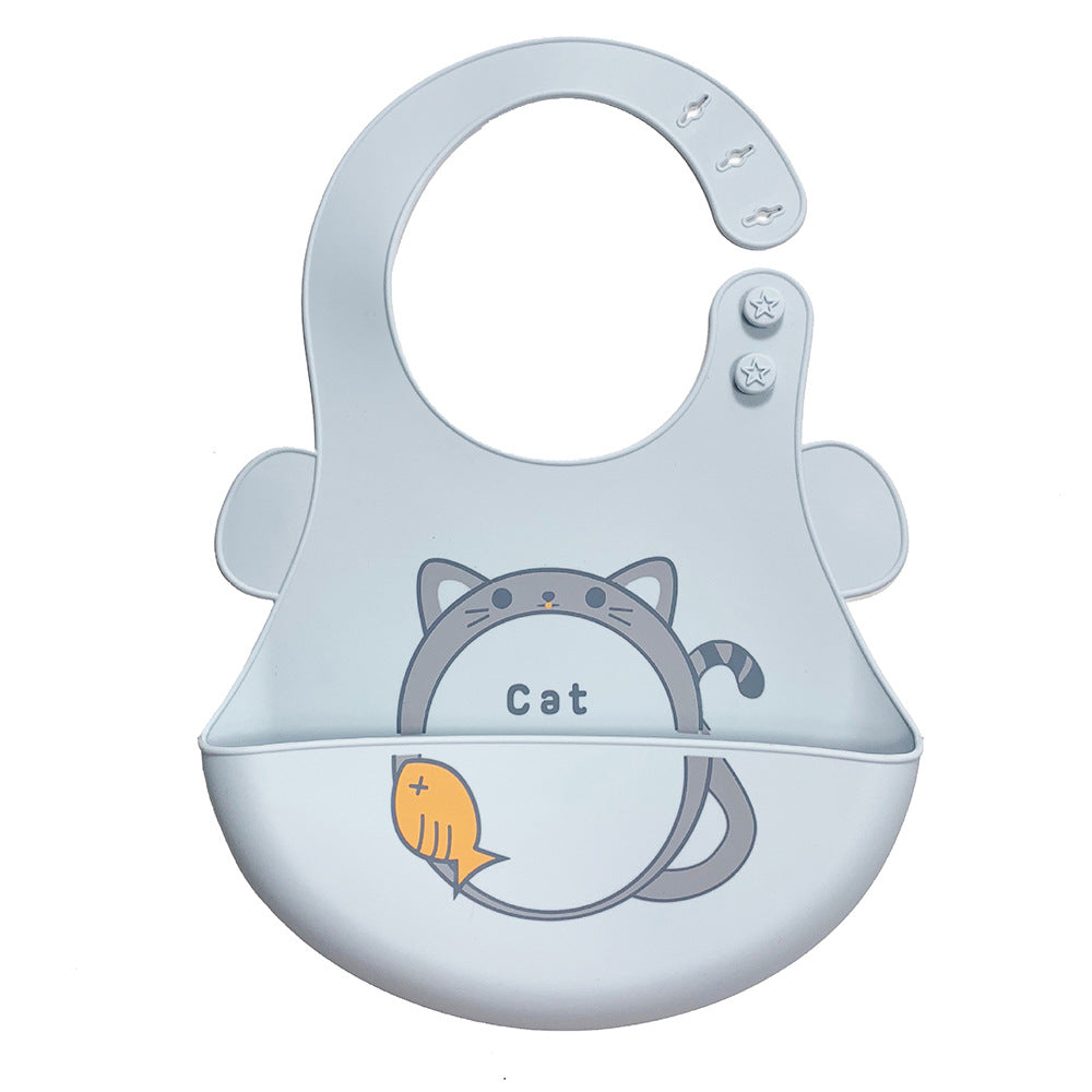 Silicone baby feeding bib