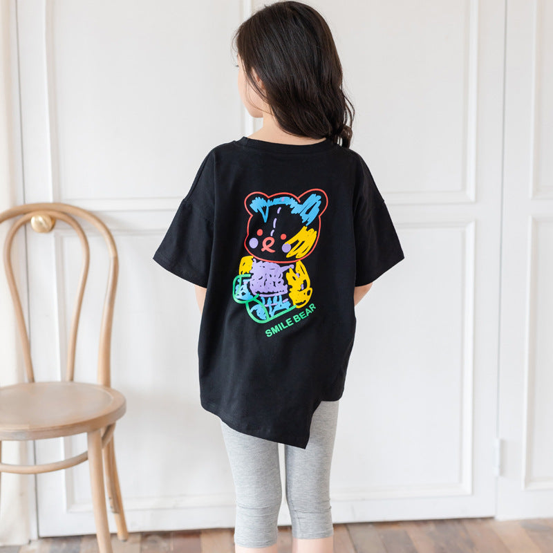 Cartoon Print Girls Top for kids