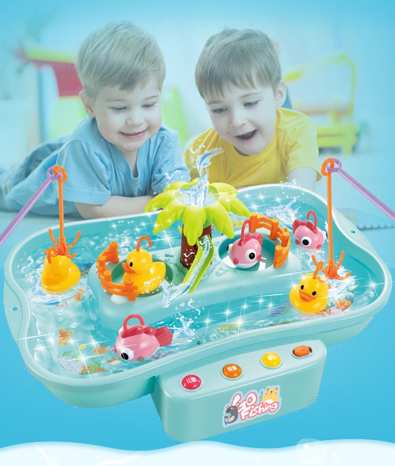 Interactive Water Fishing Toy - Rotating & Musical - for babies & toddlers