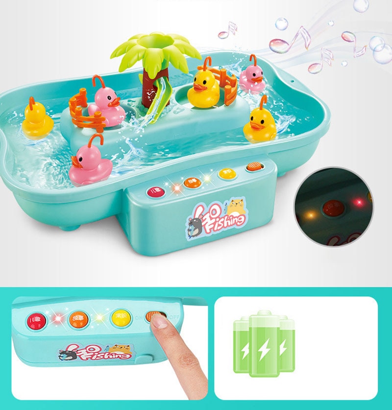 Interactive Water Fishing Toy - Rotating & Musical - for babies & toddlers