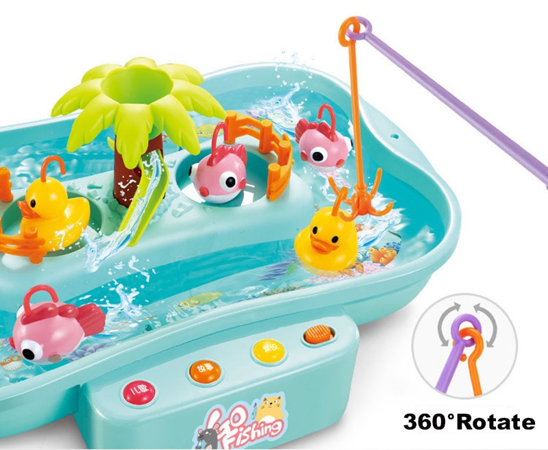 Interactive Water Fishing Toy - Rotating & Musical - for babies & toddlers