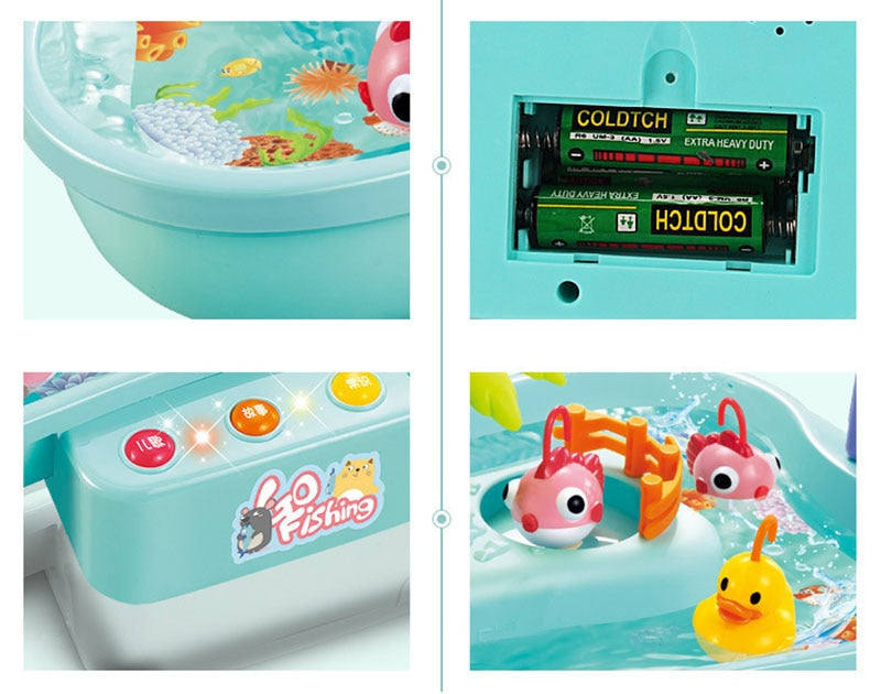 Interactive Water Fishing Toy - Rotating & Musical - for babies & toddlers