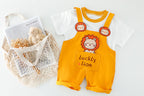 Baby Summer Cartoon Short-Sleeve T-Shirt & Overall Set – Cotton Unisex Outfit