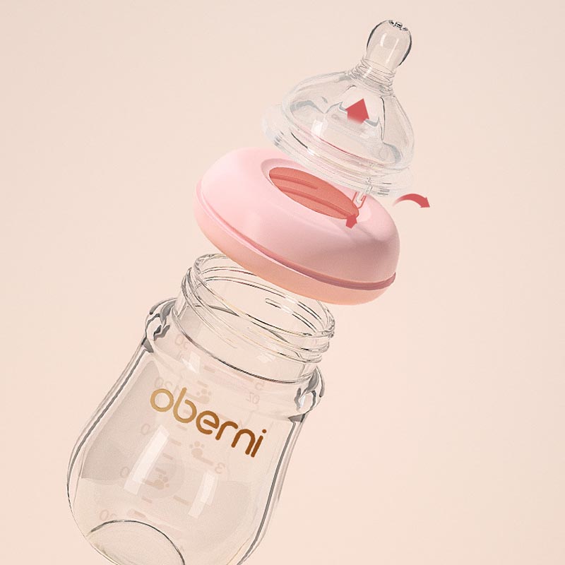 Newborn Wide Bore Glass Bottle