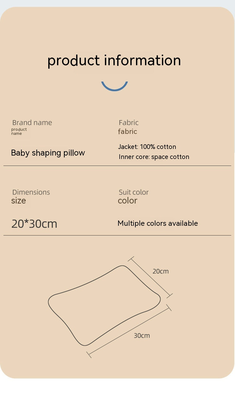 Memory Foam Baby Pillow for Newborns – Anti-Flat Head Infant Support Pillow