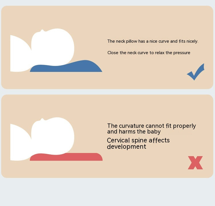 Memory Foam Baby Pillow for Newborns – Anti-Flat Head Infant Support Pillow