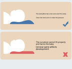 Memory Foam Baby Pillow for Newborns – Anti-Flat Head Infant Support Pillow