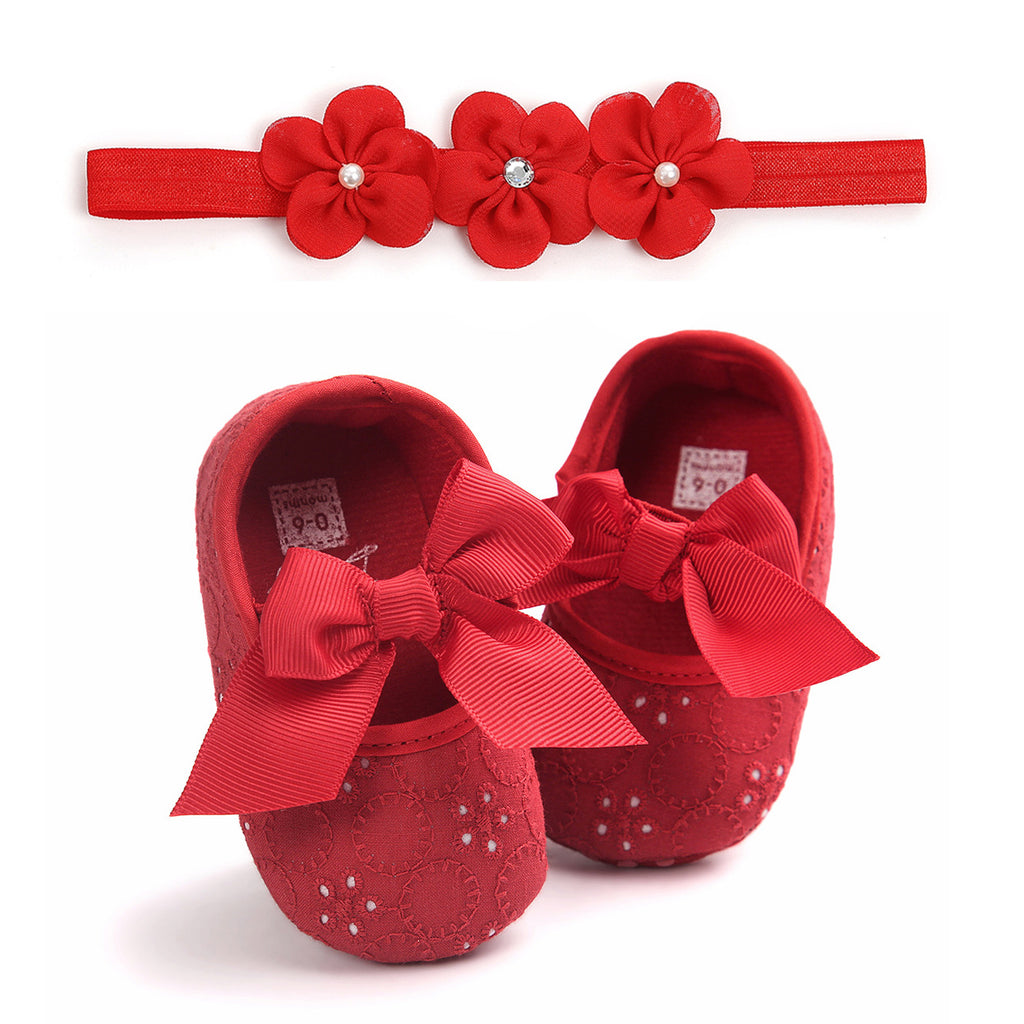 Soft Princess Shoes & Headband Set for Infants