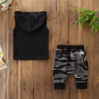 Toddler Sleeveless Hooded 2-Piece Outfit