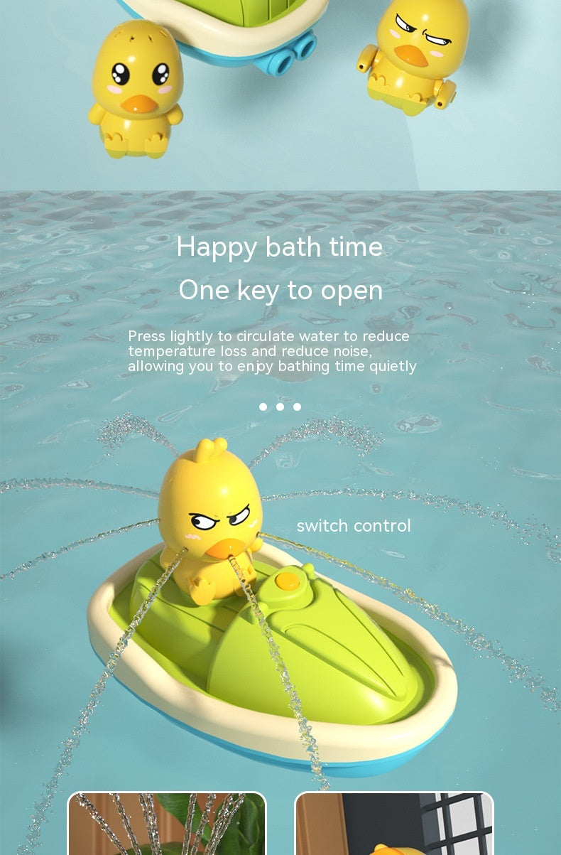 Interactive Duck Water Spray Bathtub Set – for toddlers