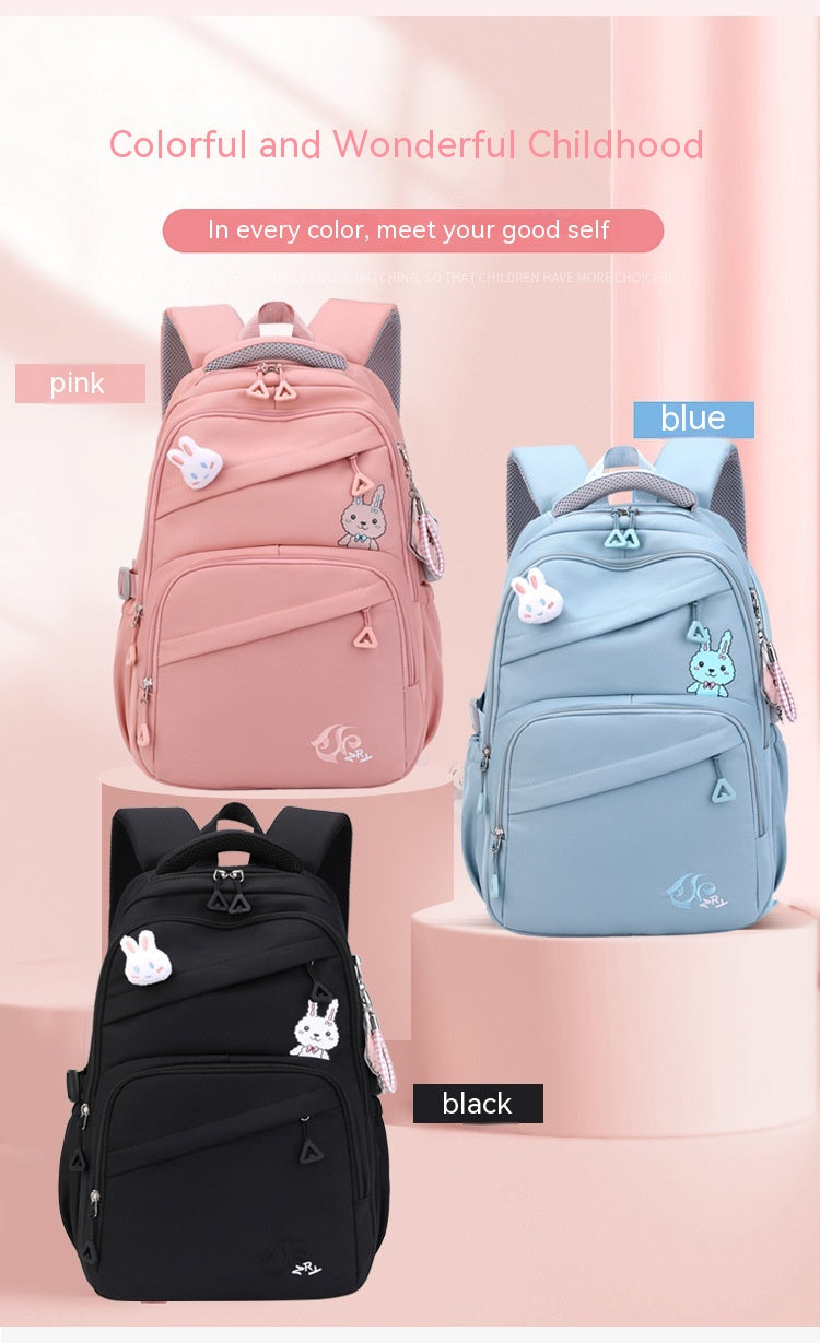 Fashion Primary School Backpack for Girls – Waterproof  School Bag with Multiple Compartments