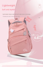 Fashion Primary School Backpack for Girls – Waterproof  School Bag with Multiple Compartments