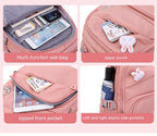Fashion Primary School Backpack for Girls – Waterproof  School Bag with Multiple Compartments