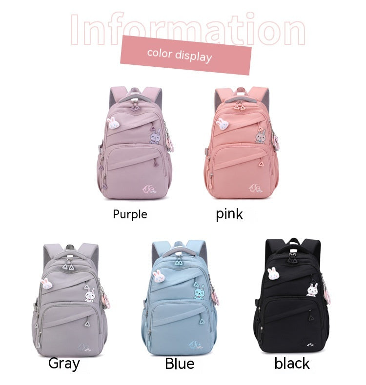 Fashion Primary School Backpack for Girls – Waterproof  School Bag with Multiple Compartments