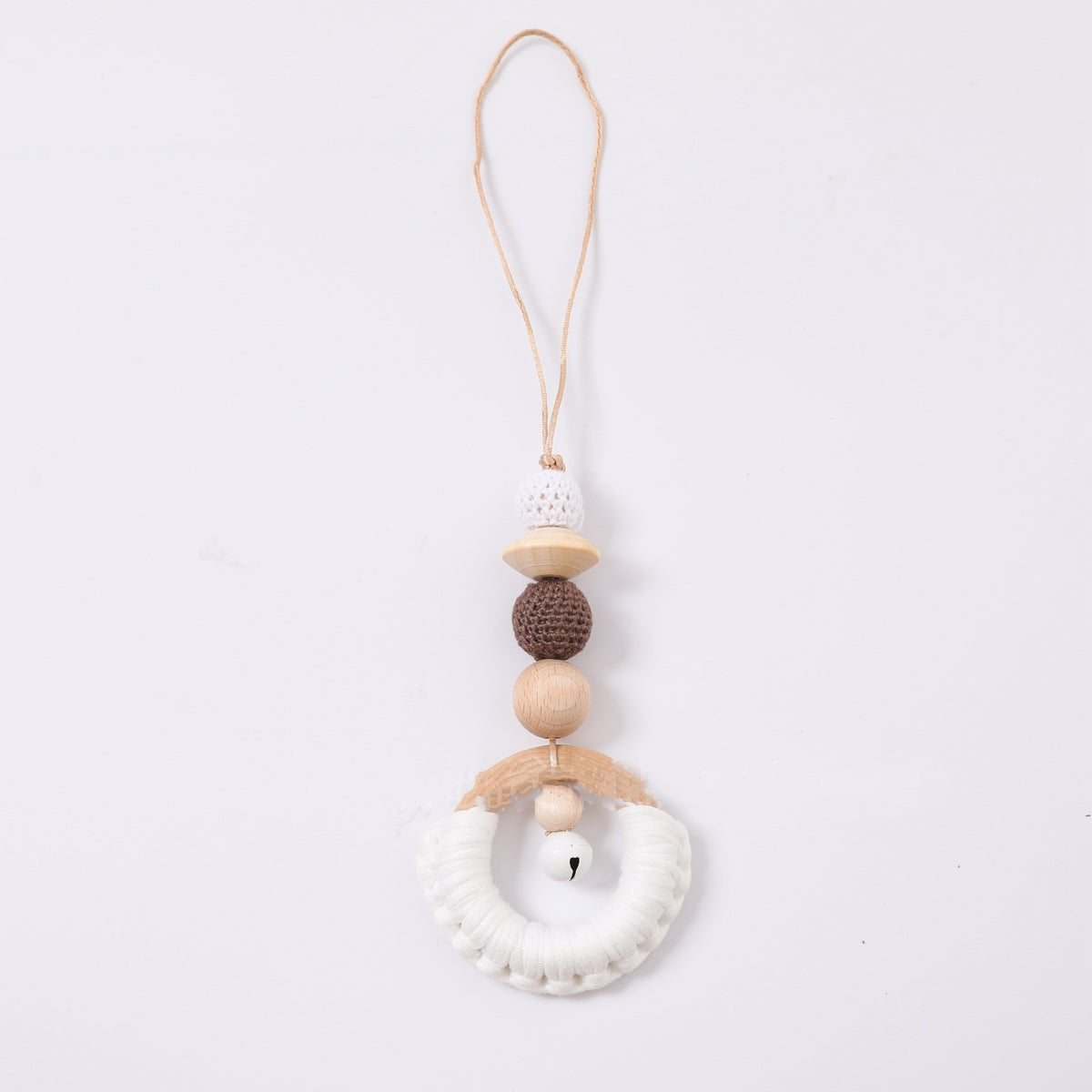 Wooden Baby Play Gym with Hanging Sensory Toys & Cloud Pendant