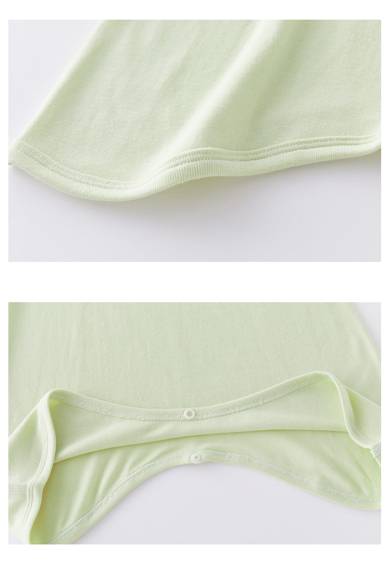 Kids Modal Short-Sleeve Sleep Romper – Lightweight One-Piece Pajamas
