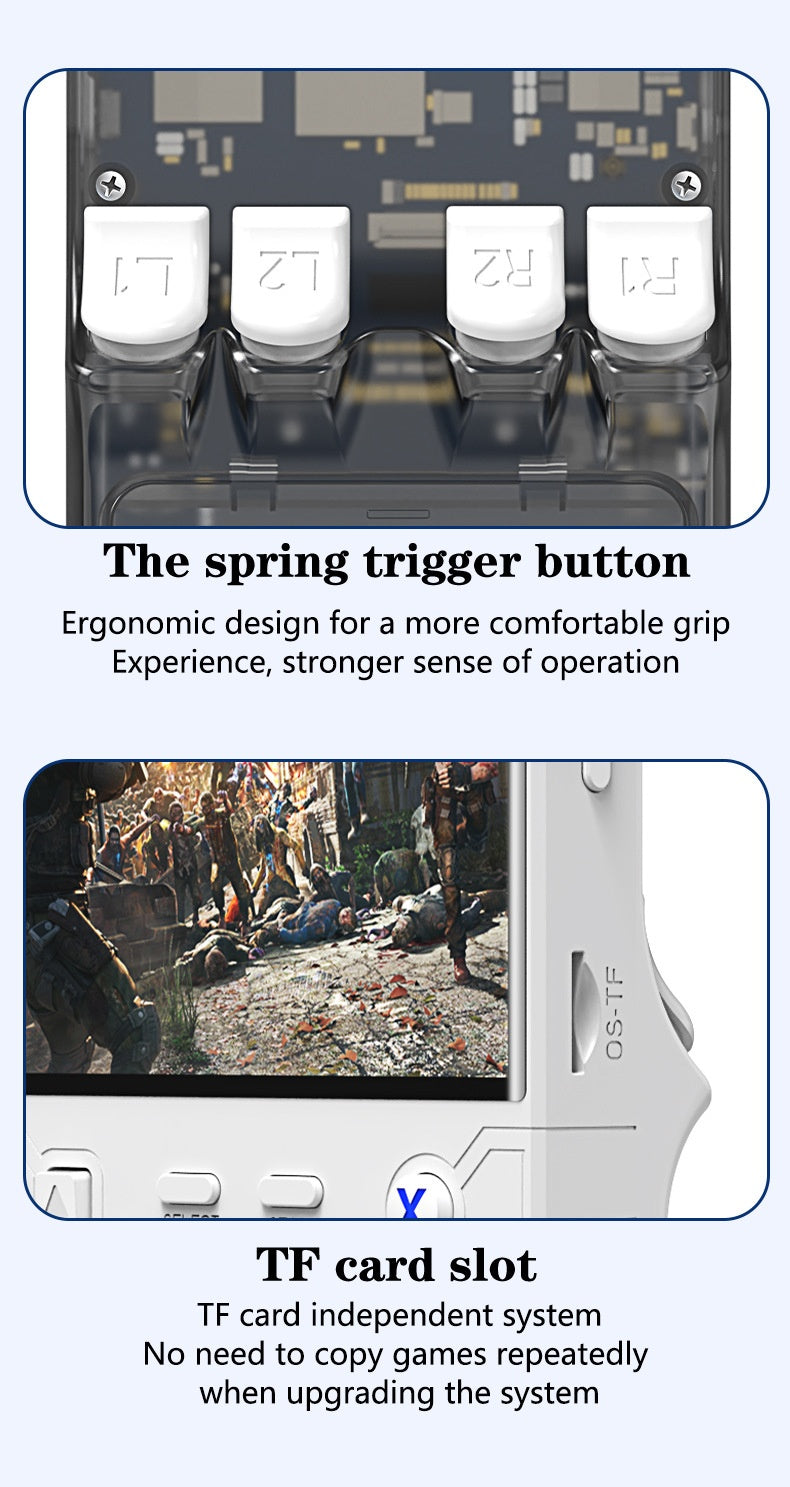 4-Inch Retro Handheld Game Console with WiFi, 720×720 IPS Screen, RK3326 Chip, Dual Joysticks & 3000mAh Battery