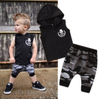 Toddler Sleeveless Hooded 2-Piece Outfit