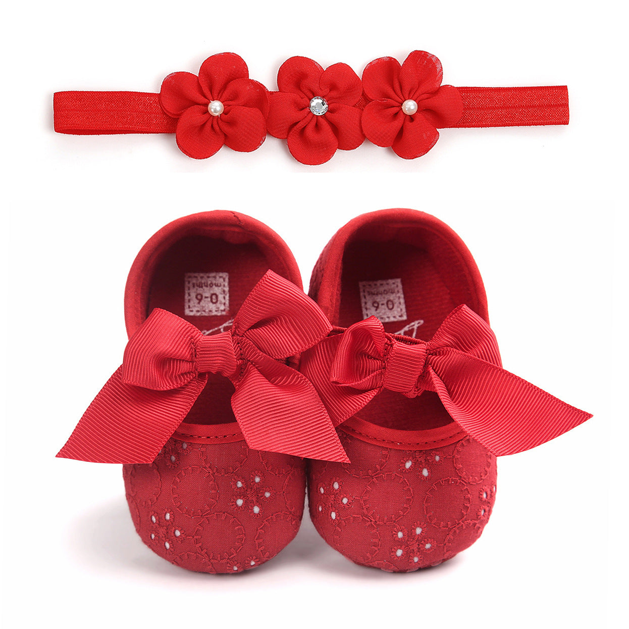 Soft Princess Shoes & Headband Set for Infants