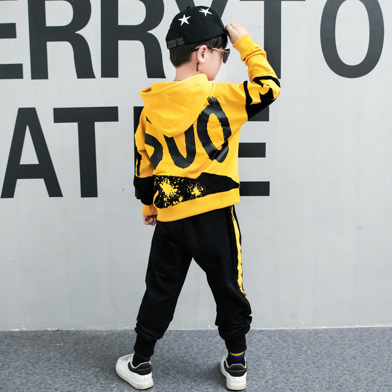 Boys Hooded Sportswear Set – 2-Piece for Toddlers
