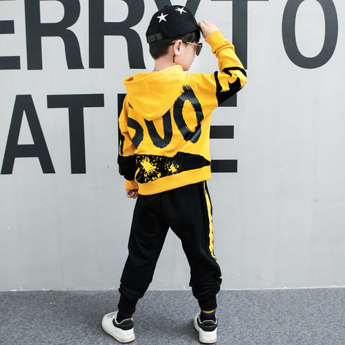 Boys Hooded Sportswear Set – 2-Piece for Toddlers