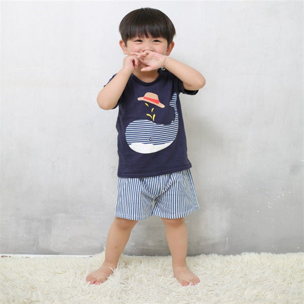 Toddlers Cartoon Summer T-Shirt & Shorts Set