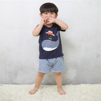Toddlers Cartoon Summer T-Shirt & Shorts Set